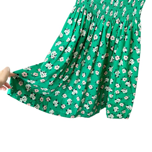 Kate Spade Green Floral Poplin Dress Medium - Picture 4 of 9